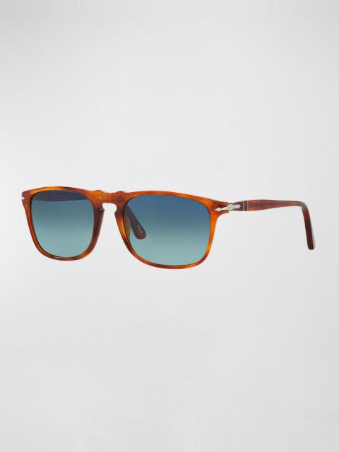 Persol Men's Flat-Top Square Sunglasses - Gradient Polarized
