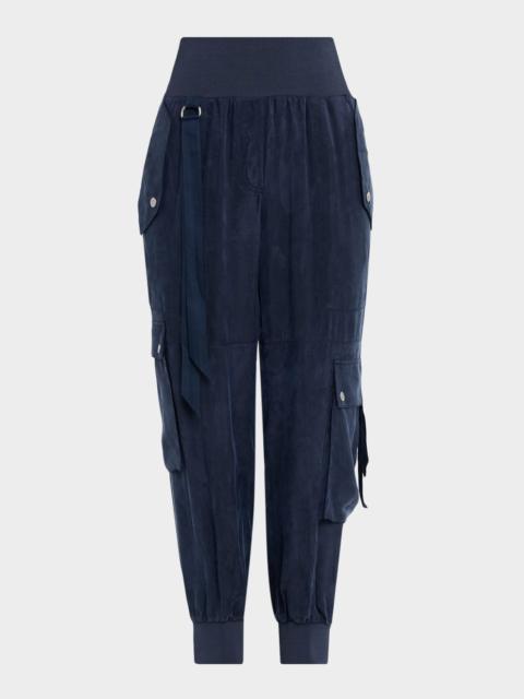 Cinq à Sept Harmony Washed Twill Parachute Pants