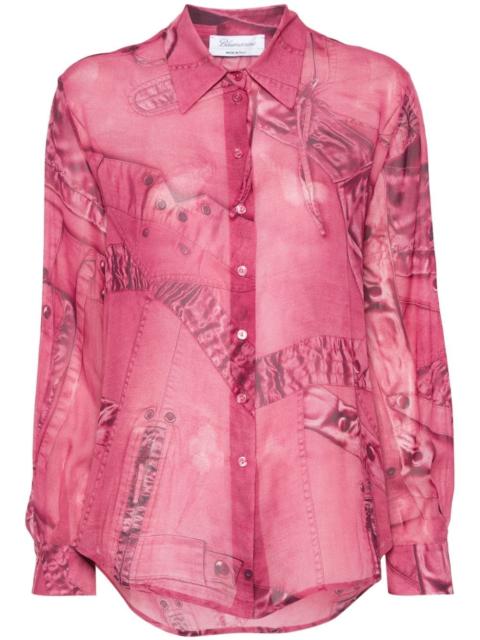 Blumarine all-over graphic-print shirt