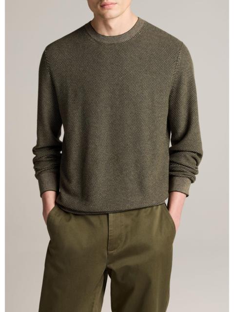 Vince Geo-Jacquard Wool-Blend Crew Neck Sweater