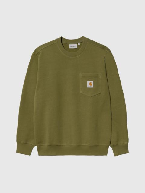 Carhartt WIP – Pocket Sweatshirt Garment Washed Kiwi Green