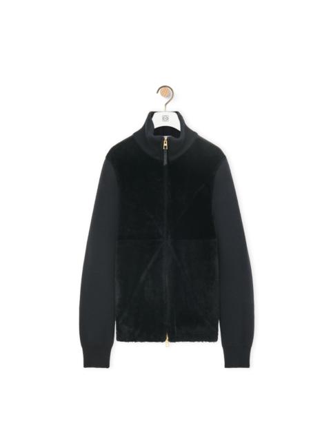 Loewe Puzzle Fold jacket in shearling and wool