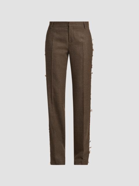 Etro Women's Feather Striped Wool Trousers - Multi