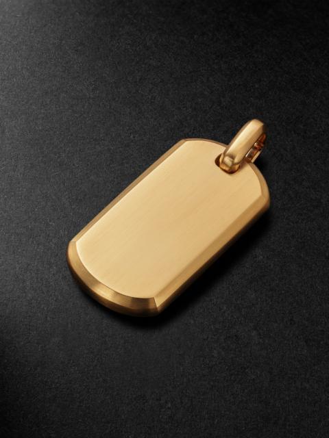 DAVID YURMAN Chevron Tag Brushed 18-Karat Gold Pendant