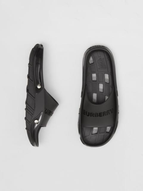 Burberry Logo and Panel Detail Slides