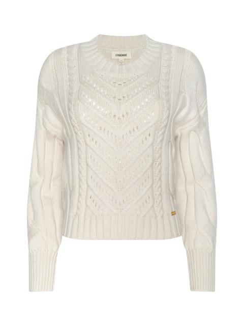 L'AGENCE Storm Cable-Knit Sweater