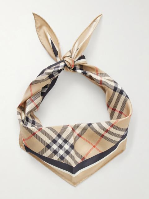Burberry Checked Silk-twill Scarf