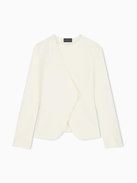 EMPORIO ARMANI OTTOMAN JERSEY JACKET