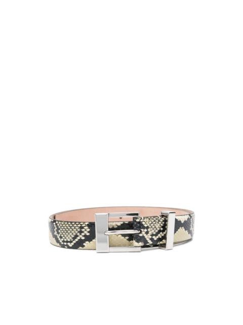 KHAITE snake-effect metal belt