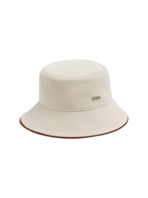 logo-plaque cotton-blend bucket hat