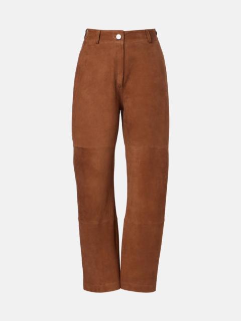 RÓHE Suede barrel-leg pants