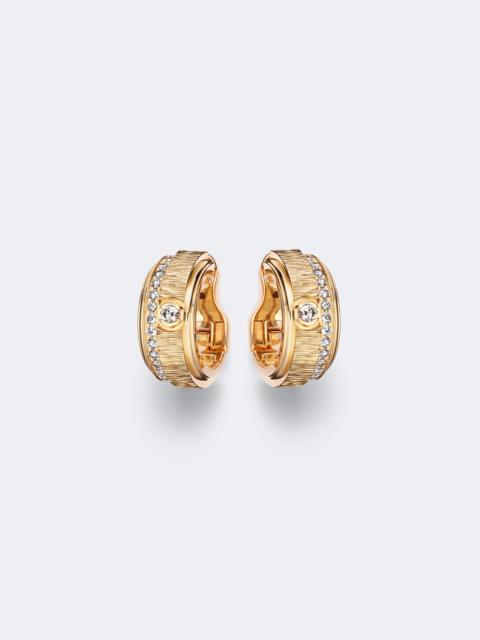 Piaget Possession Décor Palace 18kt rose gold hoop earrings with diamonds