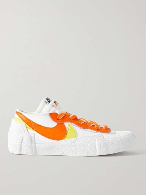 + Sacai Blazer Low Colour-Block Leather Sneakers