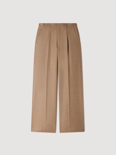 Sandro WIDE-LEG WOOL SUIT TROUSERS