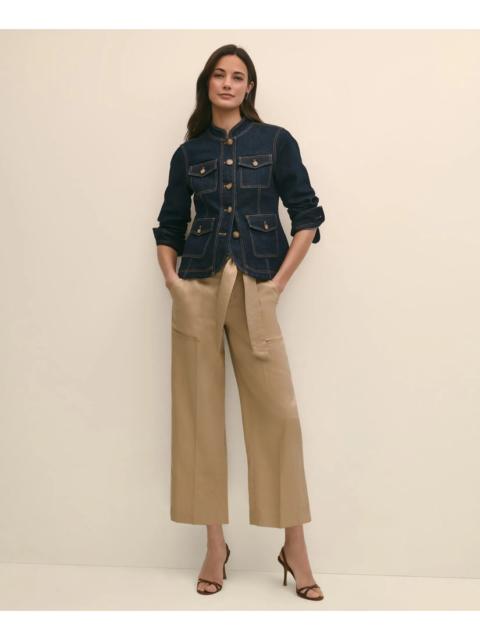 Brooks Brothers Belted Wide-Leg Utility Pants