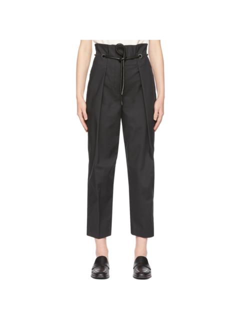 3.1 Phillip Lim Black Origami Pleated Trousers