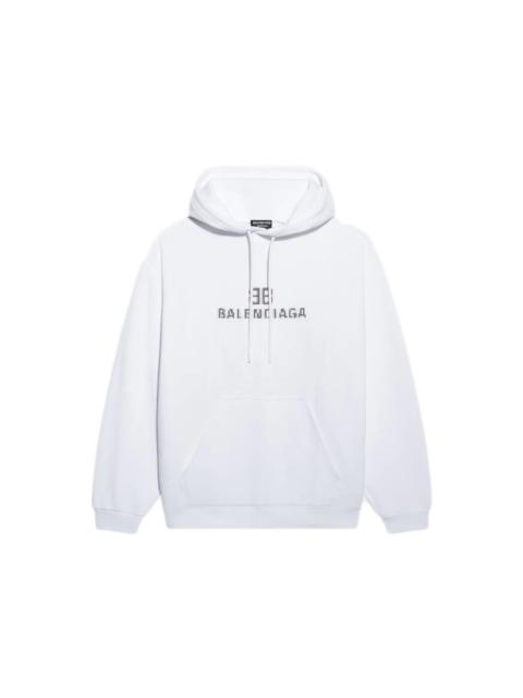 BALENCIAGA Women's Bb Pixel Medium Fit Hoodie in White