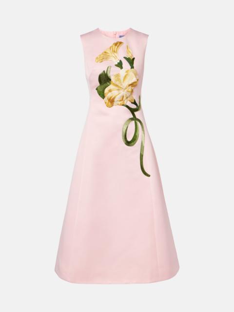 LEO LIN Floral-appliqué cocktail dress