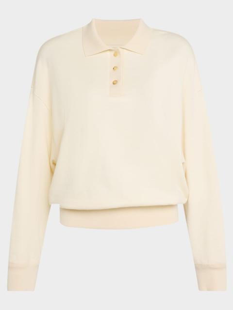 Loro Piana Cashmere-Blend Cocooning Polo Sweatshirt