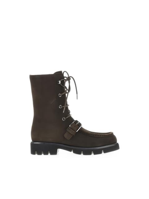 EMPORIO ARMANI buckle-detail lace-up boots