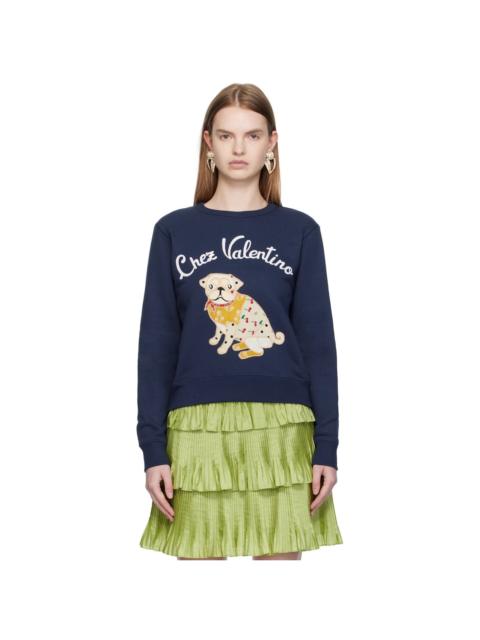 Valentino Navy 'Le Chien De La Maison' Sweatshirt