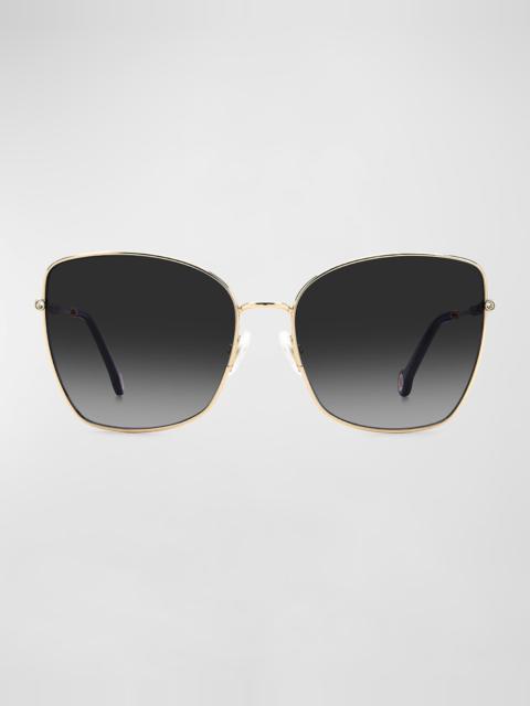 CAROLINA HERRERA Glittery Metal Butterfly Sunglasses