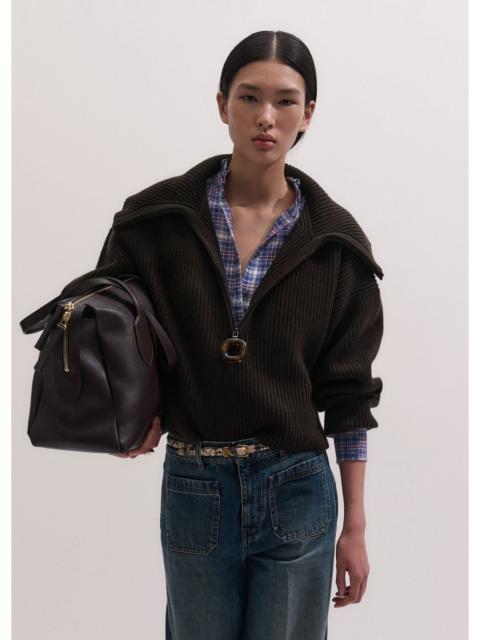 ME+EM Sculptural Zip Sweater