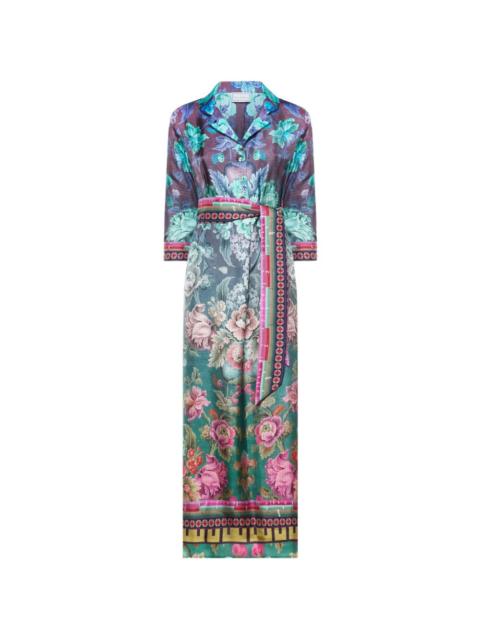Pierre-Louis Mascia floral-motif belted shirt dress