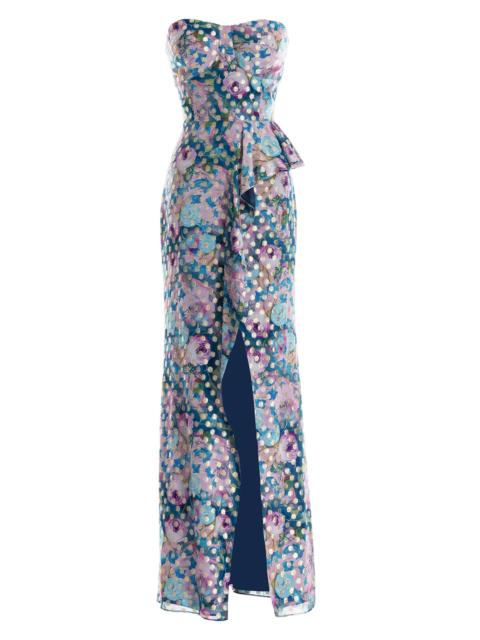 Dress The Population Women's Kai Embellished Bustier Body-Con Gown - Capri Multi