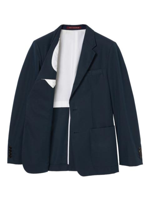 GUCCI embossed-logo single-breasted blazer