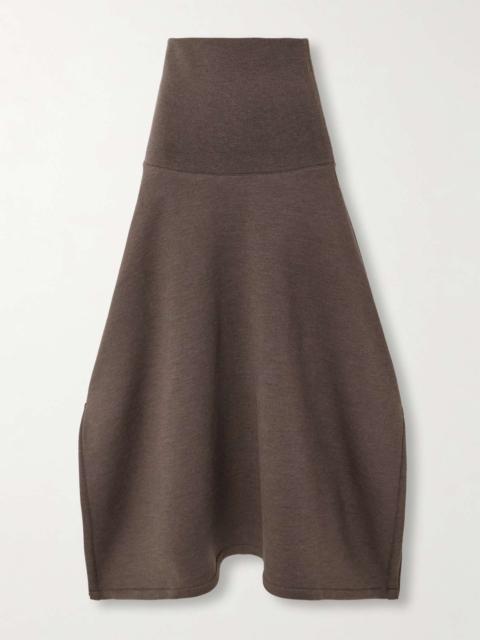 Lemaire Wool and cotton-blend jersey midi skirt
