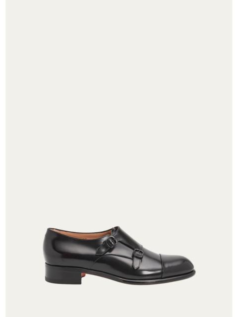 Santoni 10MM Leather Loafers