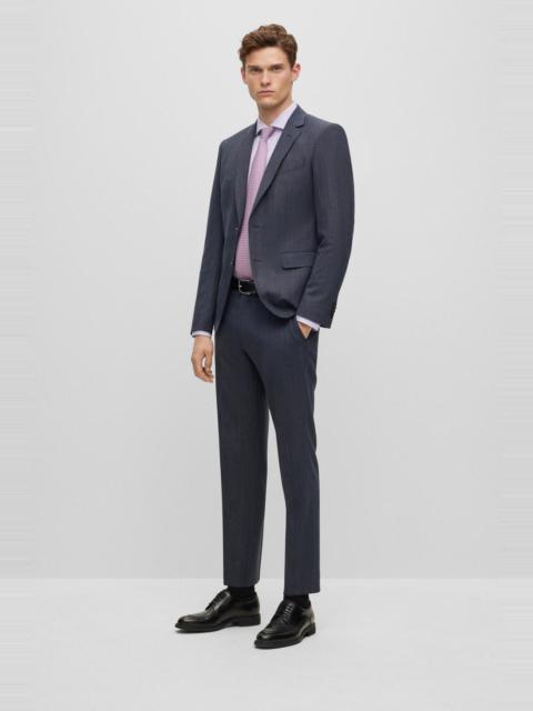 BOSS SLIM-FIT SUIT IN A MICRO-PATTERNED WOOL BLEND