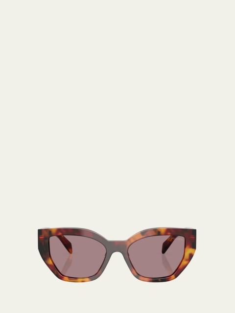 Prada Logo Acetate Butterfly Sunglasses