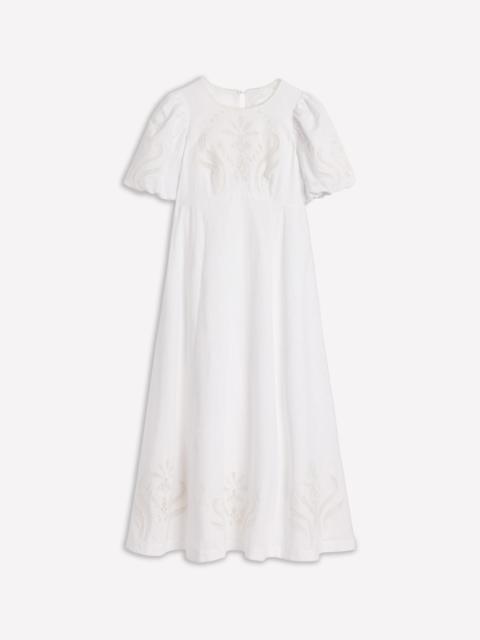 BODEN Empire Broderie Tea Dress-White