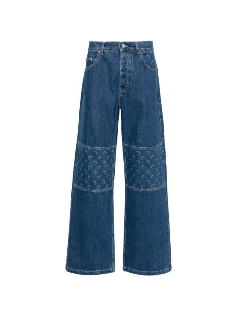 Regenerated wide-leg jeans