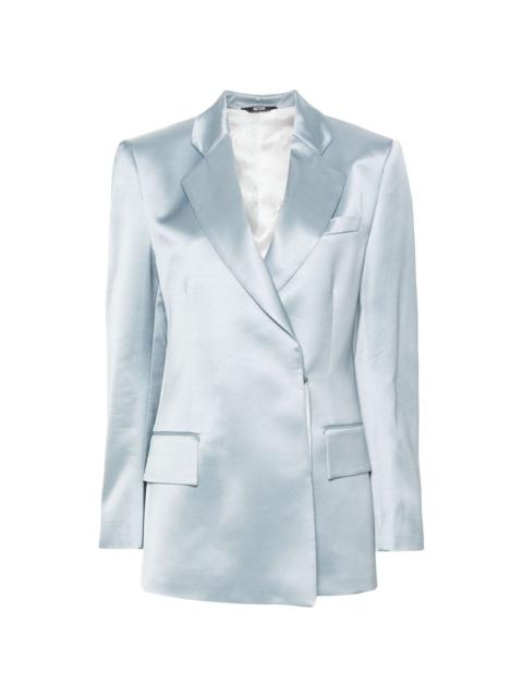 satin single-breasted blazer