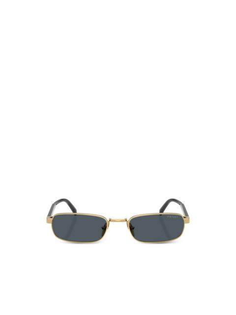 Prada metal plaque rectangle-frame sunglasses