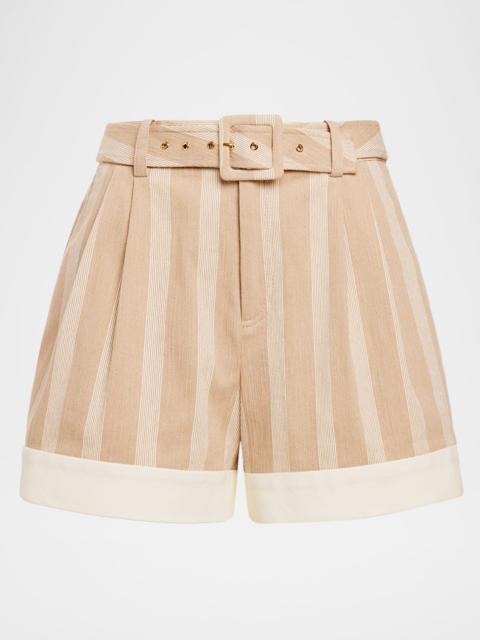 RAMY BROOK Lillia Stripe Cuffed Shorts