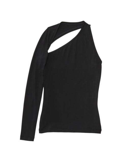 BALENCIAGA cut-out one-shoulder top