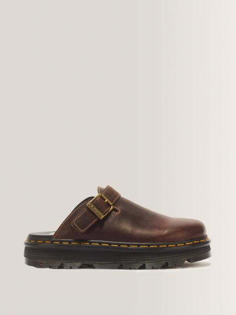 Dr. Martens Zebzag Crazy Horse Leather Mules