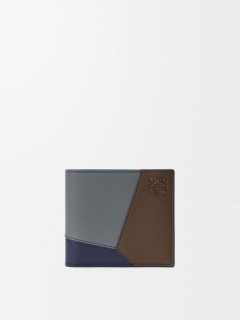 Puzzle bifold wallet in classic calfskin