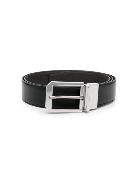ZEGNA reversible-buckle leather belt