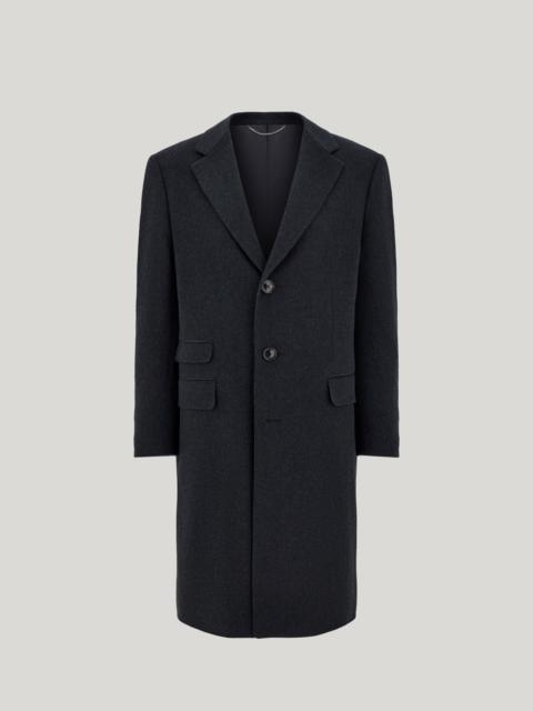 Canali DARK GREEN CASHMERE SINGLE-BREASTED COAT