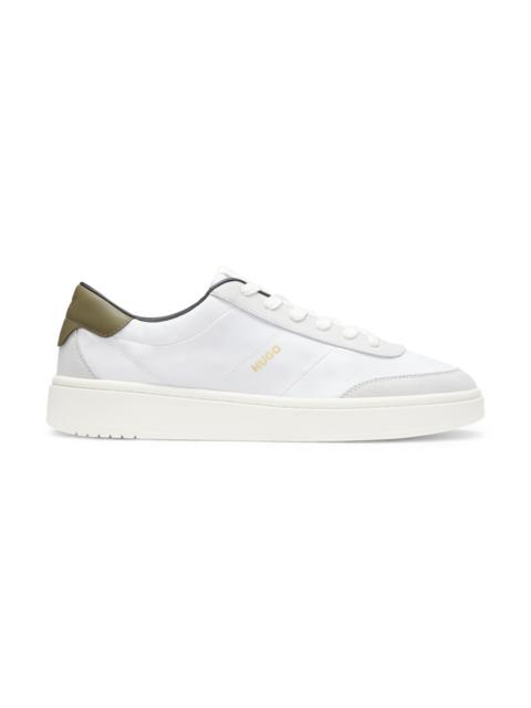 HUGO CUPSOLE SNEAKERS WITH GOLD-PRINTED LOGO