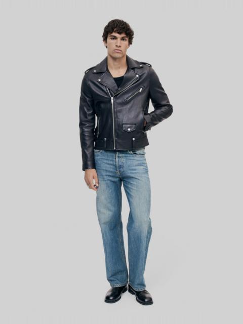 The Kooples BLACK LEATHER BIKER JACKET