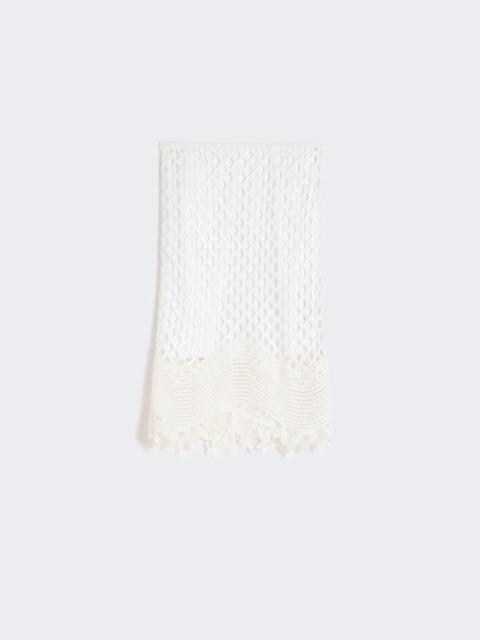 Sportmax Sequinned mesh skirt - white