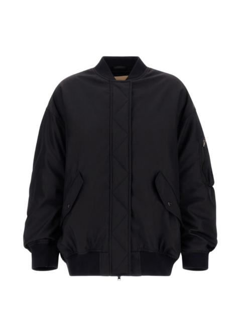Herno quilted-trim gabardine bomber jacket