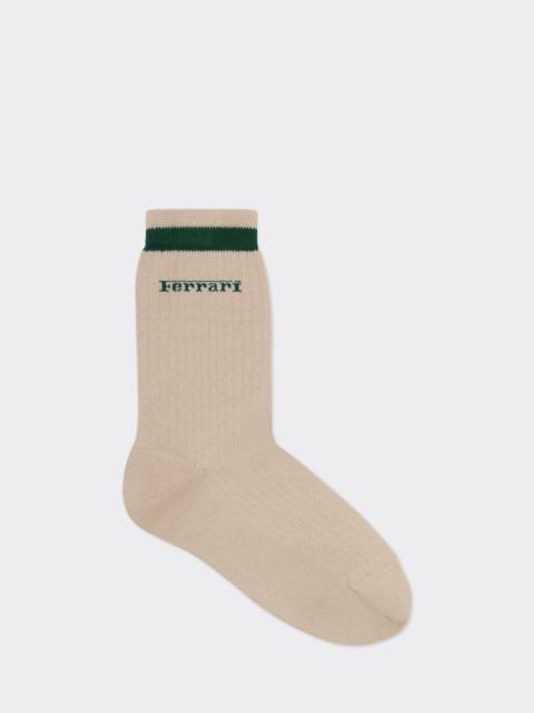 Ferrari Long cotton socks with Ferrari logo