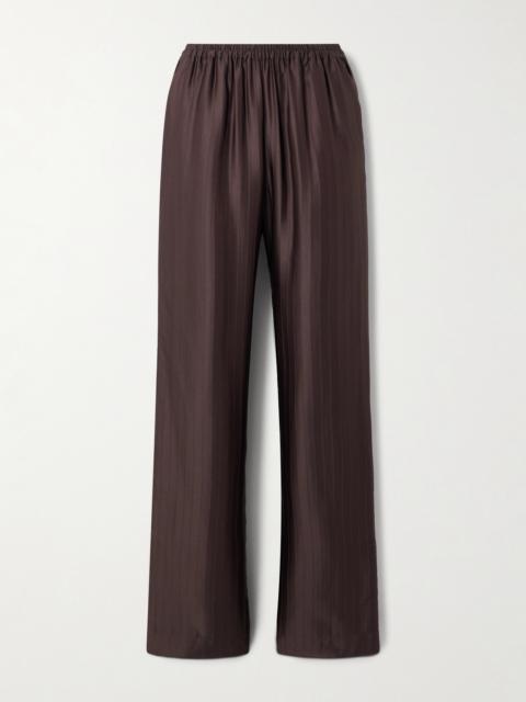 Loulou de Saison Kadala Paneled Satin Straight-leg Pants